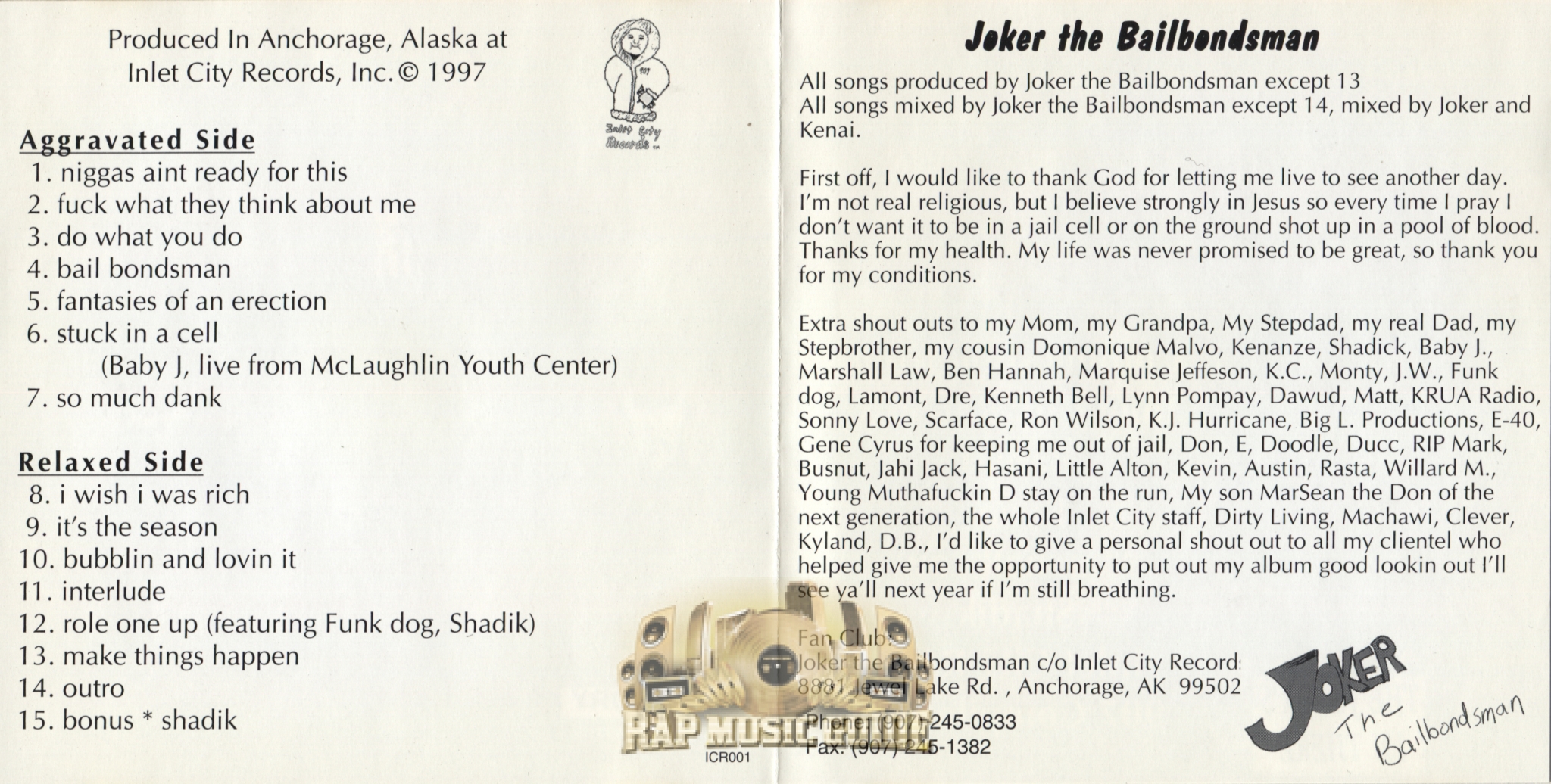 Joker The Bailbondsman - Self Titled: CD | Rap Music Guide